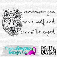 Wolf Cannot Be Caged Digital Design