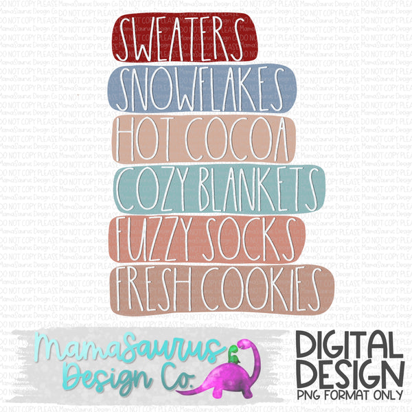 Winter Stuff List Digital Design