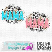 Mama Cow Leopard Print Set Digital Design