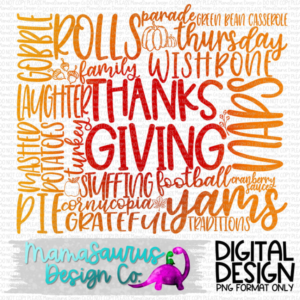 Thanksgiving Typography Digital Design