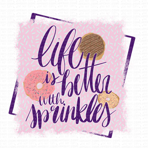 Life with Sprinkles Donut Digital Design