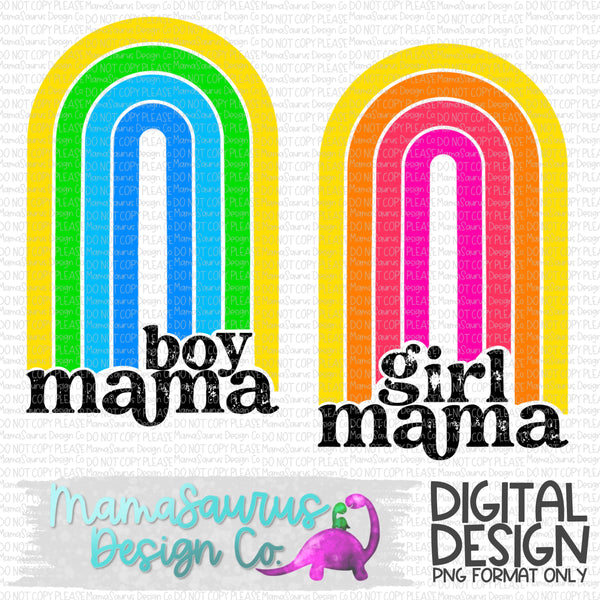 Boy Girl Mama Rainbow Set Digital Design