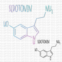 Serotonin Molecule Digital Design
